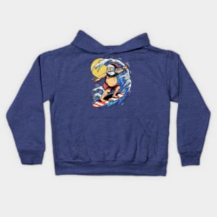 Surfing Santa Kids Hoodie